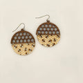 Holly and Liz - Honeycomb and Bees Half Circle Drops