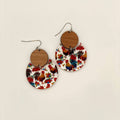 Holly and Liz - Roosters and Wood Circle Drops