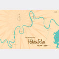 Holston River Tennessee, Metal Sign Map Art