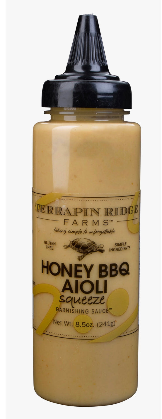 HONEY BBQ AIOLI Squeese Garnishing Sauce by Terrapin RIdge 8.5 oz
