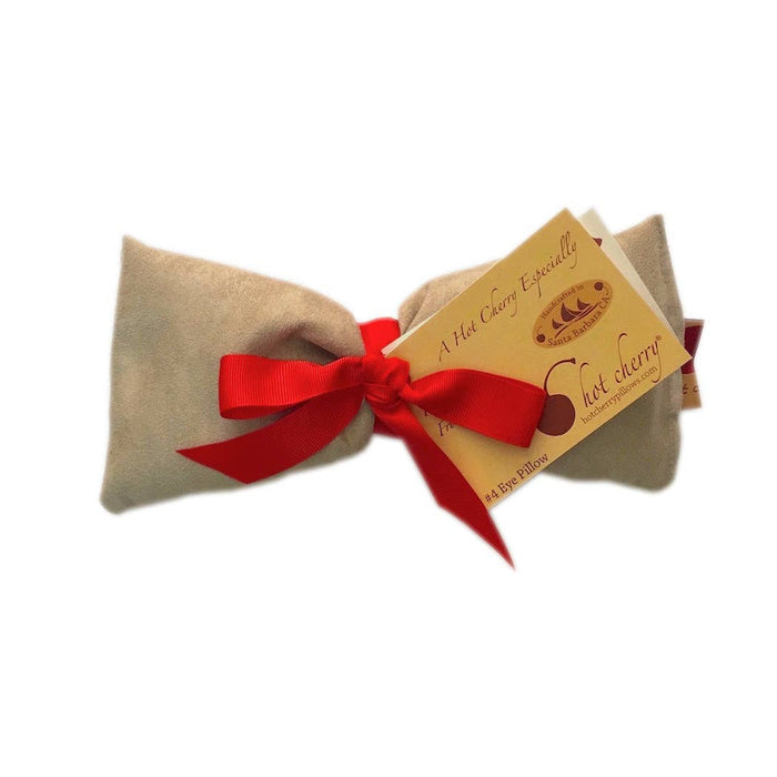 Hot Cherry Pillows - Eye Pillow in plush Tan Ultra Suede