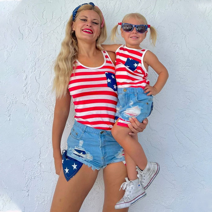 Independence Day Mom and me 4th Of July Tank Top