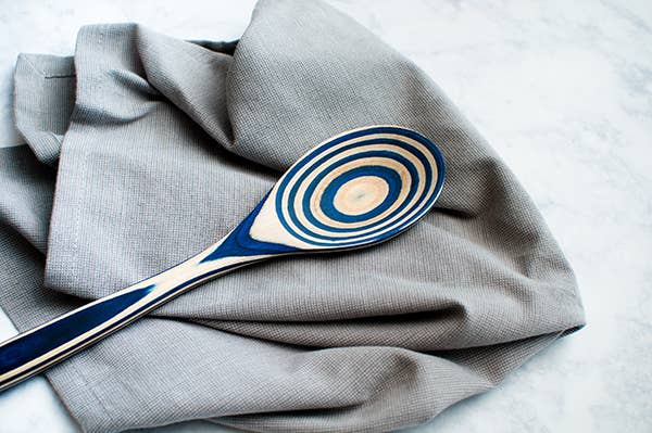 Island Bamboo - 12" Blue Pakka Wood Spoon