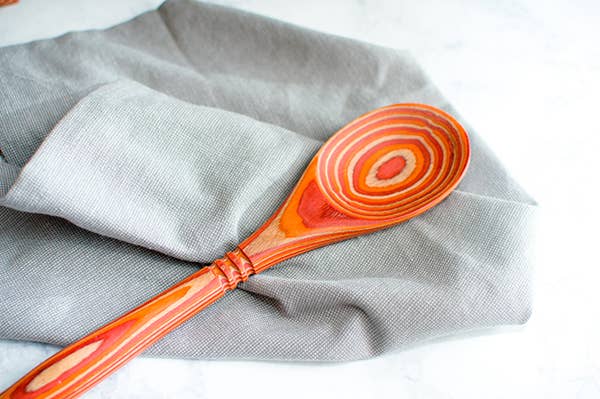 Island Bamboo - 12" Red Pakka Spoon