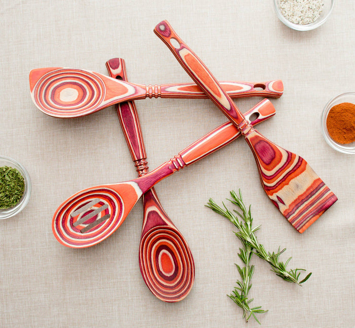 Island Bamboo - 12" Red Pakka Spoon