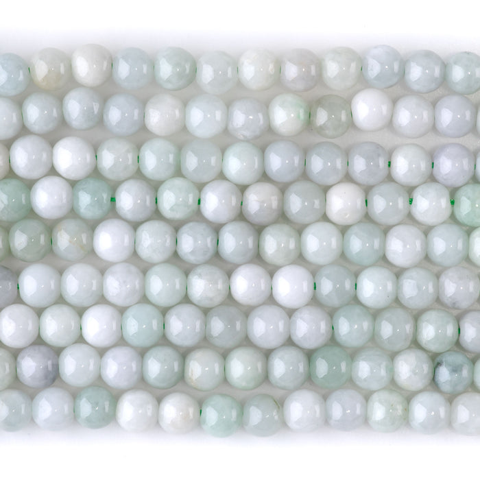This is a Dakota Stones 6mm Jadite Gemstone strand with A grade round beads in 15-16 inch strand.