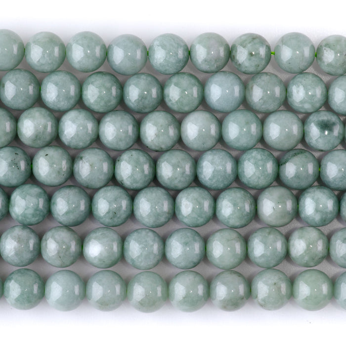 This is a Dakota Stones 8mm Jadite Gemstone strand with A grade round beads in 15-16 inch strand.