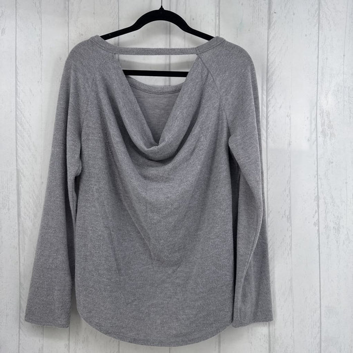 L open back knit l/s top