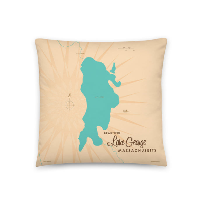 Lake George Minnesota Map Pillow
