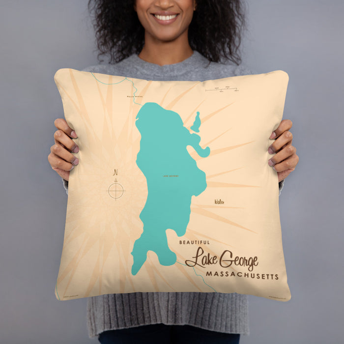 Lake George Minnesota Map Pillow