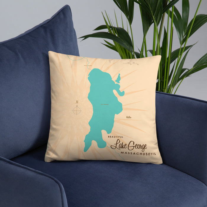 Lake George Minnesota Map Pillow