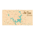 Lake Texoma Texas Oklahoma Map Beach Towel