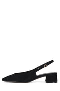 LAURIE Slingback Flat Black Suede