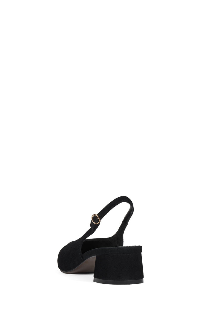 LAURIE Slingback Flat Black Suede