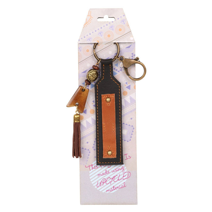 Leather Black Keychain