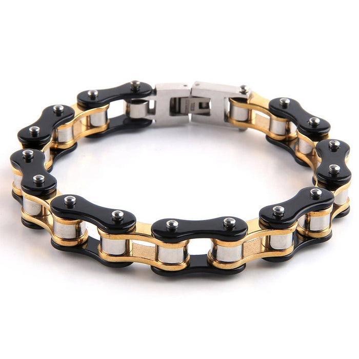 Mad Man - Dakata Stainless Bike Chain Bracelet: All Silver