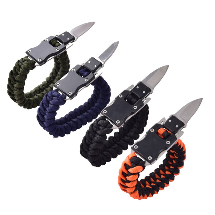 Mad Man - Paracord Survival Bracelet: Black