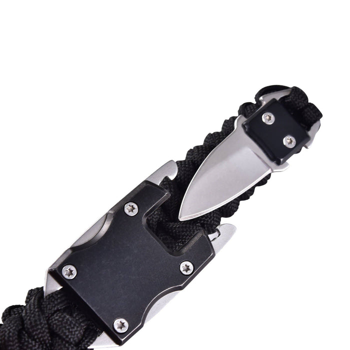 Mad Man - Paracord Survival Bracelet: Black