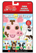 Make-a-Face – Farm Reusable Sticker Pad – On the Go Travel Activity