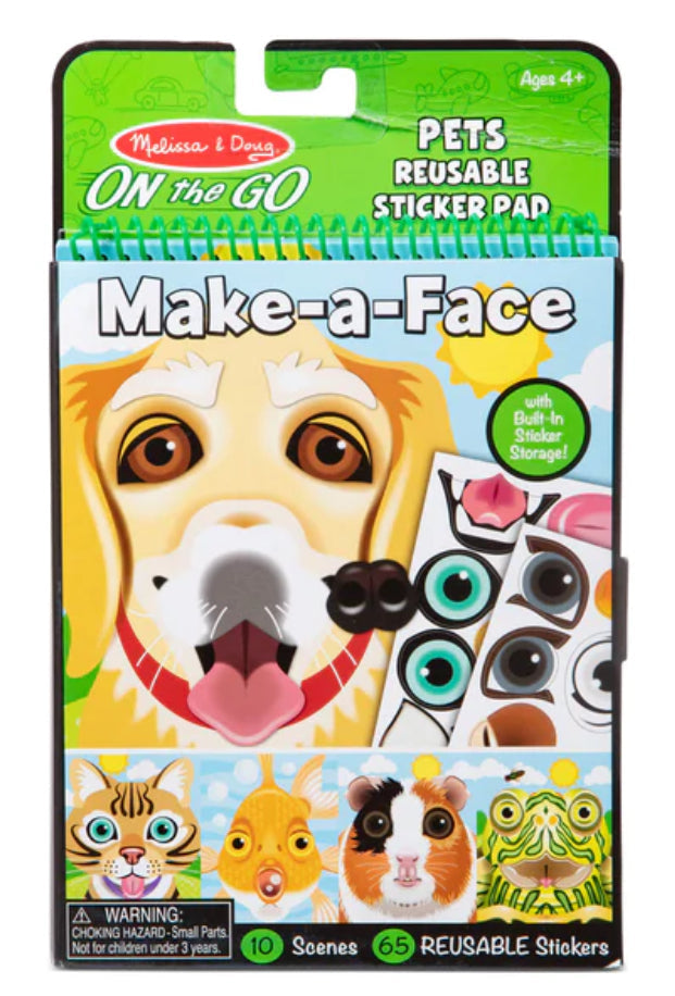 Make-a-Face PETS Reusable Sticker Pad by Melissa and Doug