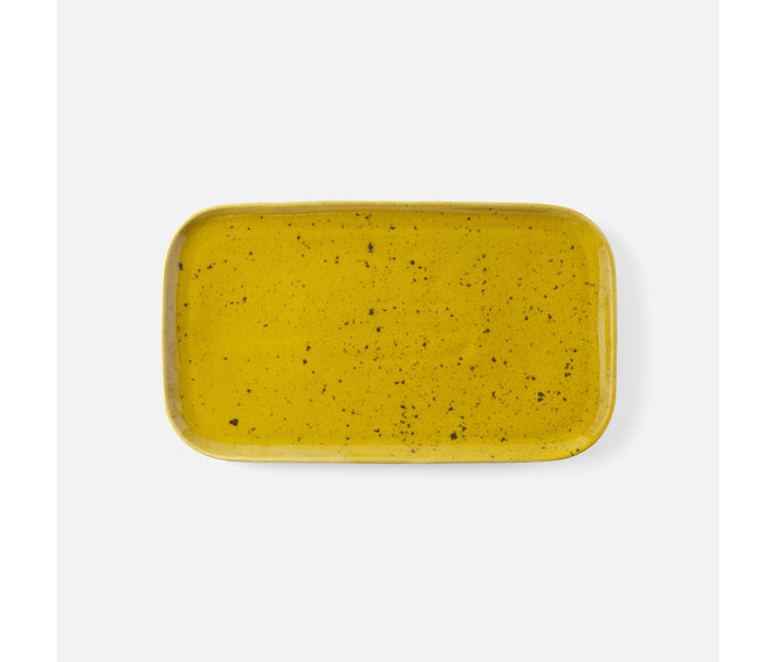Blue Pheasant Marcus Chartreuse Salt Glaze Rectangular Serving Platter