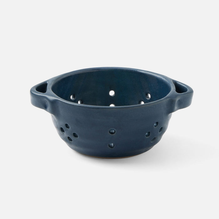 Blue Pheasant Marcus Matte Navy Berry Bowl with Handles