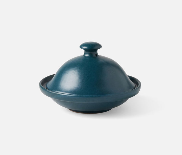 Blue Pheasant Marcus Midnight Teal Cloche Serving Platter