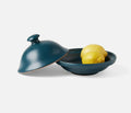 Blue Pheasant Marcus Midnight Teal Cloche Serving Platter