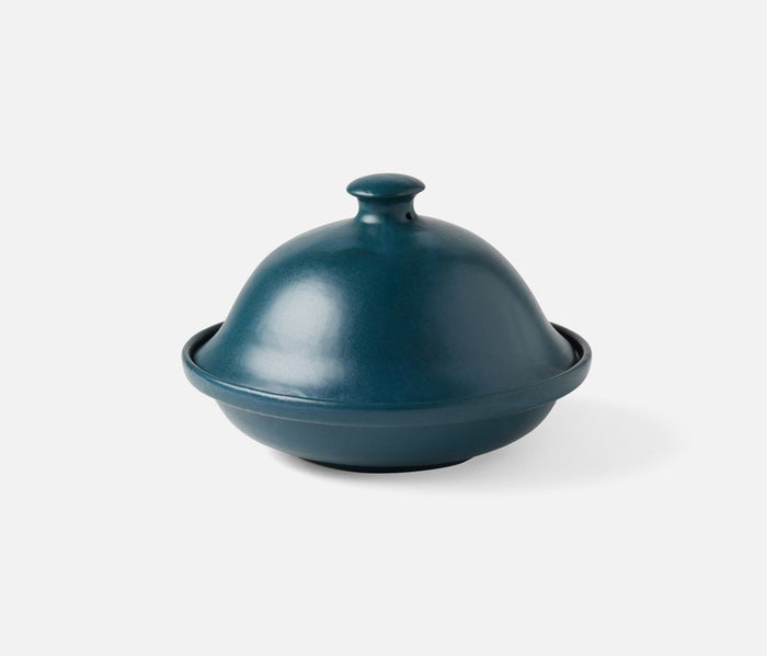Blue Pheasant Marcus Midnight Teal Cloche Serving Platter