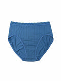 Storm Cloud Blue MellowLuxe™ French Brief - Flat Lay, ribbed soft Modal fabric, lace trim waistband, full-coverage panty | Hanky Panky
