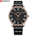 Men's Watch - Curren Business Quartz Steel Band Watch - GiddyGoatStore