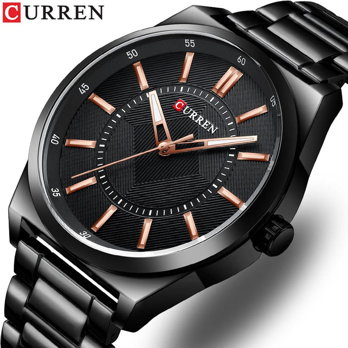 Men's Watch - Curren Steel Band Business Quartz Watch 2 - GiddyGoatStore