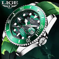 Men's Watch - Lige Quartz Watch With Silicone Camo Strap - GiddyGoatStore