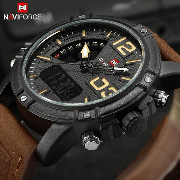 Men's Watch - NaviForce Digital LED Quartz Sports Watch - GiddyGoatStore