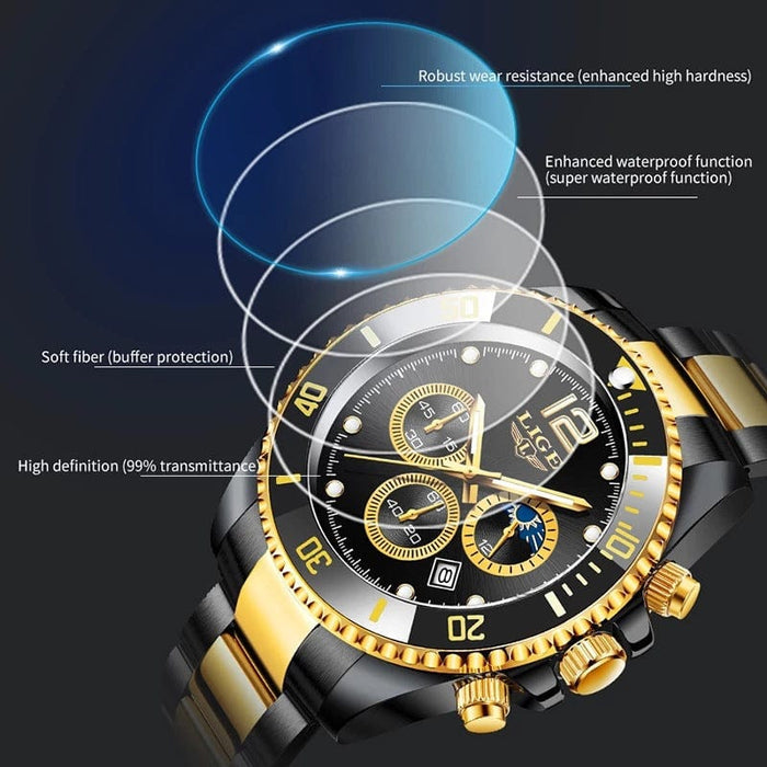 Men's Watch - Waterproof Quartz Sports Chronograph Multifunctional Watch - GiddyGoatStore