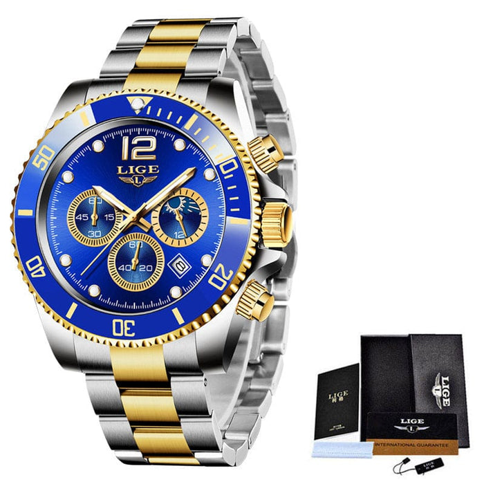 Men's Watch - Waterproof Quartz Sports Chronograph Multifunctional Watch - GiddyGoatStore