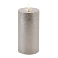 Metallic FIA Wick LED Candle, Set of 2