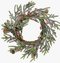 MOUNTAIN PINE with BERRIES 12” Wreath / Candle Ring