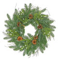 Noble Fir & Cedar Wreath W/, Cone, 24", Green