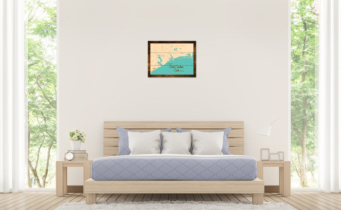 North Carolina Coast North Carolina, Lake Map Rustic Wood Sign