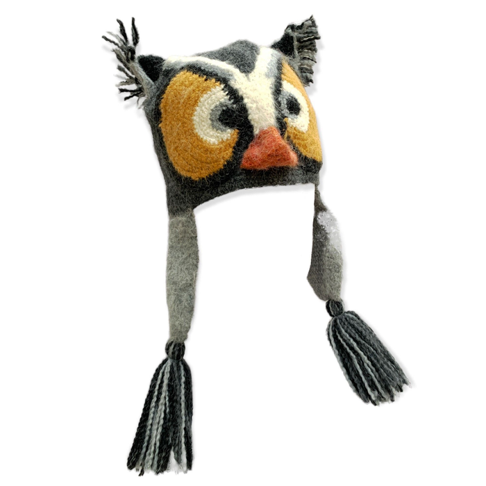 Owl Hat-AA64-A: Charcoal / Young&Adult