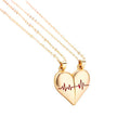 Pair of Magnet Electrocardiogram Love Necklaces - GiddyGoatStore