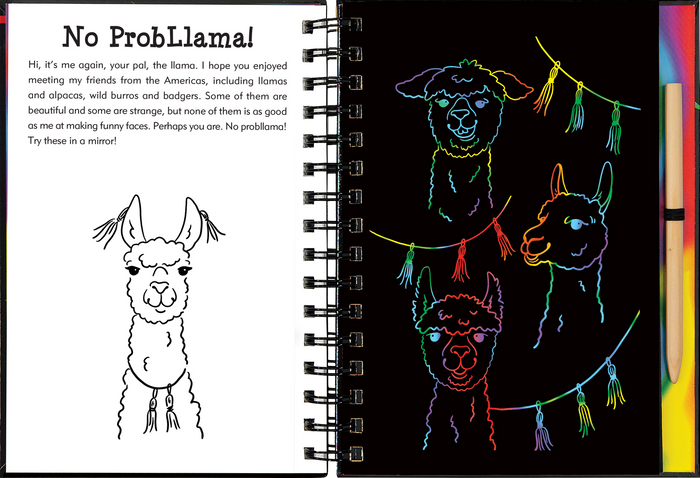 Peter Pauper Press - Llamas & Friends Scratch & Sketch™