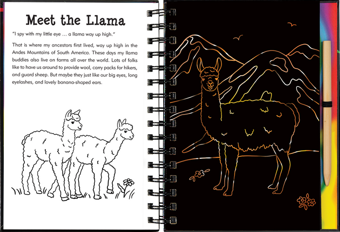 Peter Pauper Press - Llamas & Friends Scratch & Sketch™