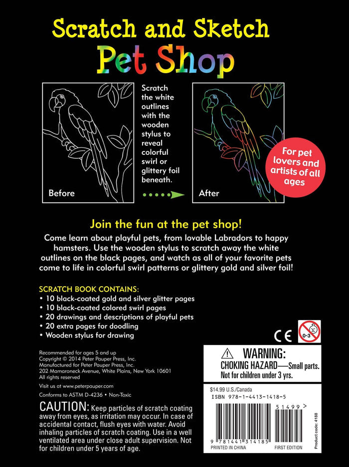 Peter Pauper Press - Pet Shop Scratch & Sketch™