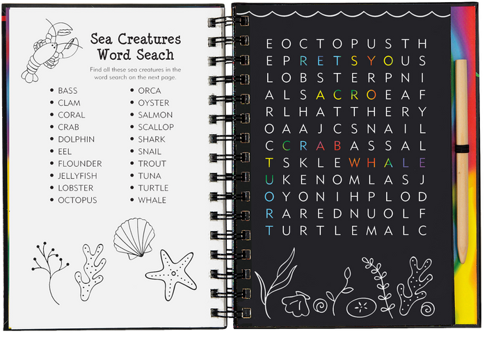 Peter Pauper Press - Scratch & Sketch™ Games & Puzzles: Ocean World