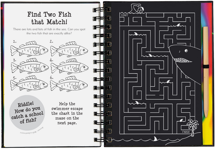 Peter Pauper Press - Scratch & Sketch™ Games & Puzzles: Ocean World