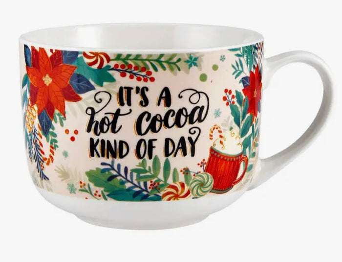 Pfaltzgraff Holiday 27OZ Hot Cocoa Day Mug, Porcelain