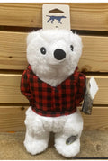 POLAR BEAR with Plaid Shirt 12” Pet Toy