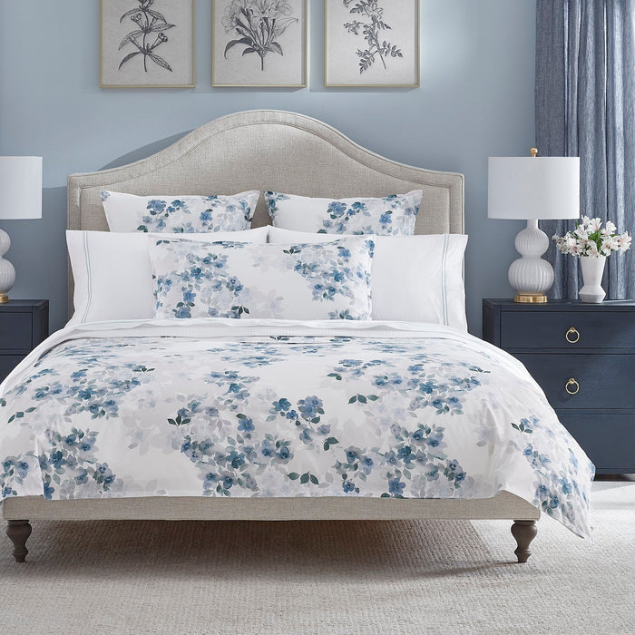 Sferra Fine Linens Primavera Blue Floral Duvet Cover + Shams